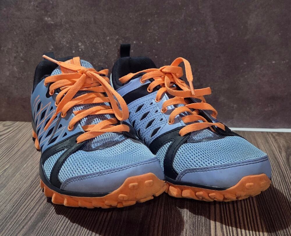 Reebok RealFlex TrainFrame Running Shoes Blue Orange Athletic Sneakers